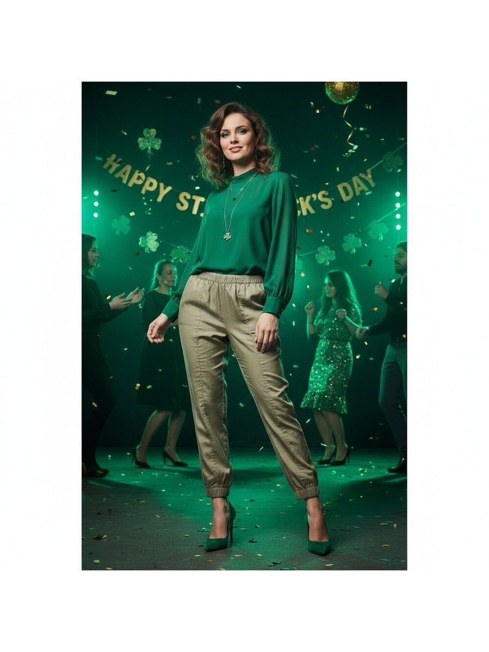 London Olive Vela Joggers Size Small